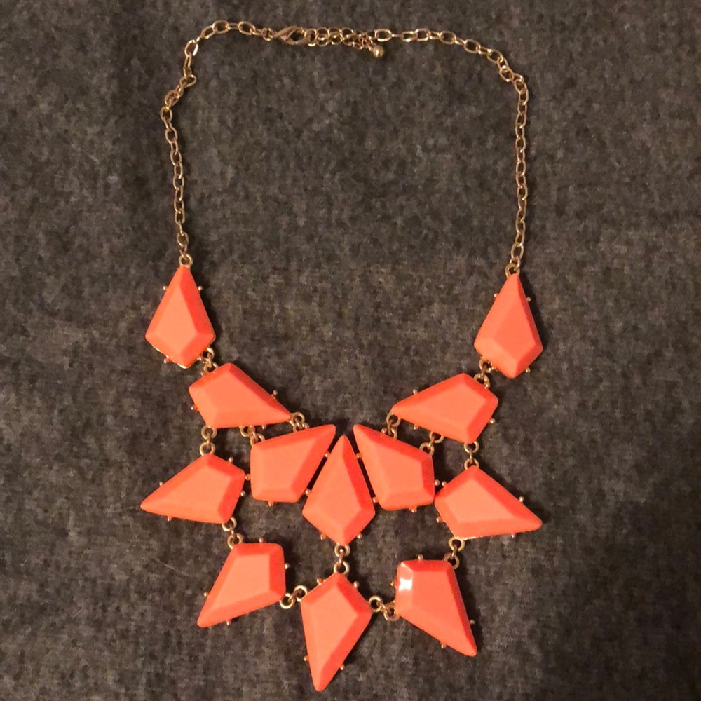 Francesca’s Collections Orange Statement Necklace